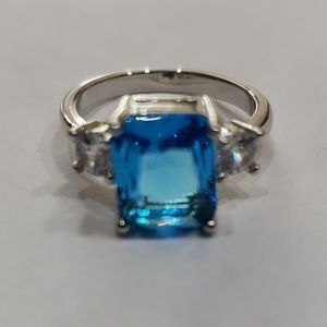 Women's Topaz Blue Solitaire Ring